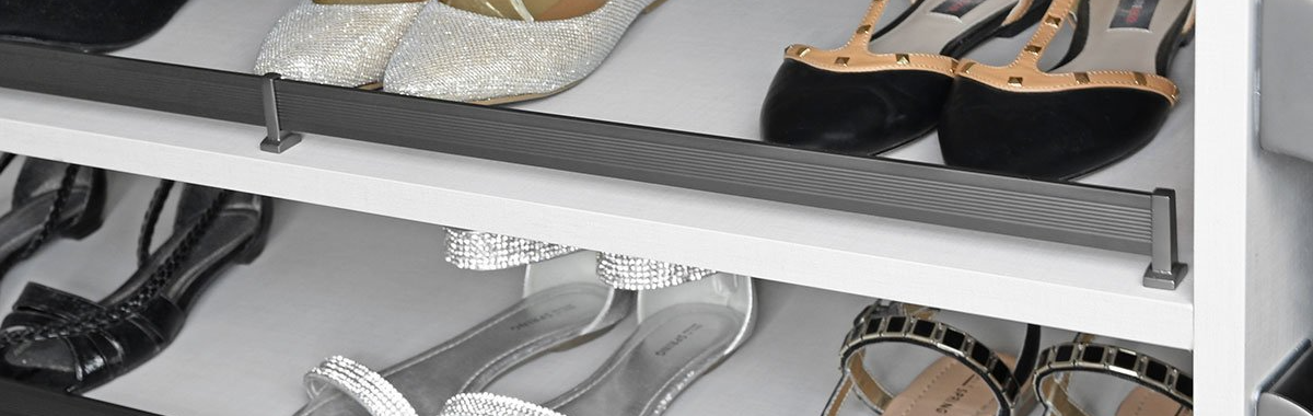 Shoe Shelves with Fences