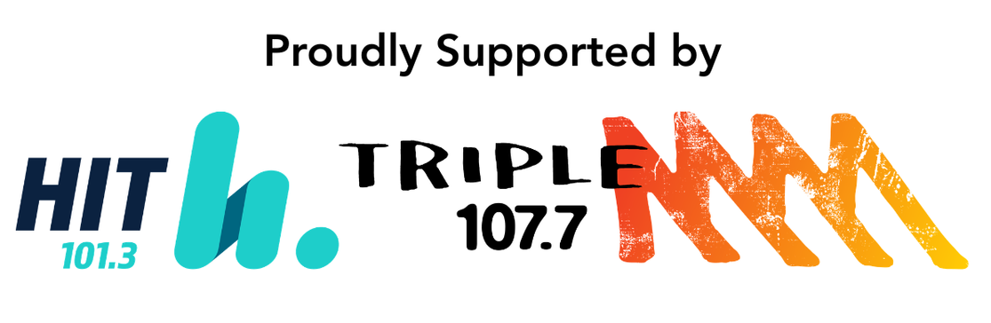 Sponsor logos for HIT 101.3 and Triple M under “Proudly Supported by” text — Rustique on the Coast In Ourimbah, NSW