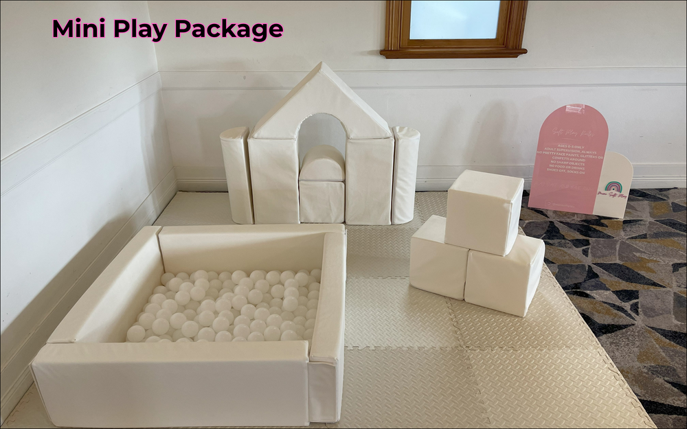 Mini Play Package: White Ball Pit, Blocks, and Playhouse in a Room — Rustique on the Coast In Ourimbah, NSW