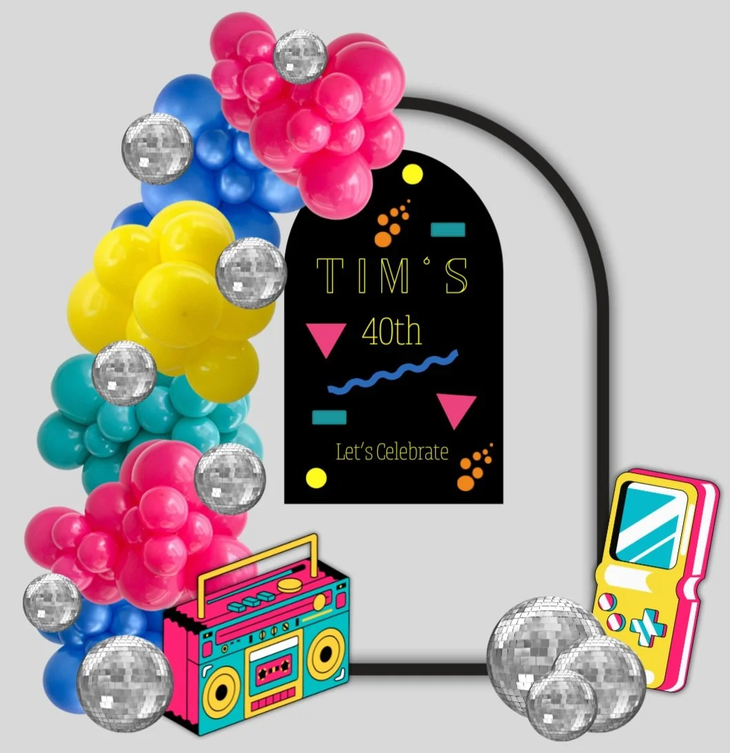 80s-themed Birthday Decor — Rustique on the Coast In Ourimbah, NSW