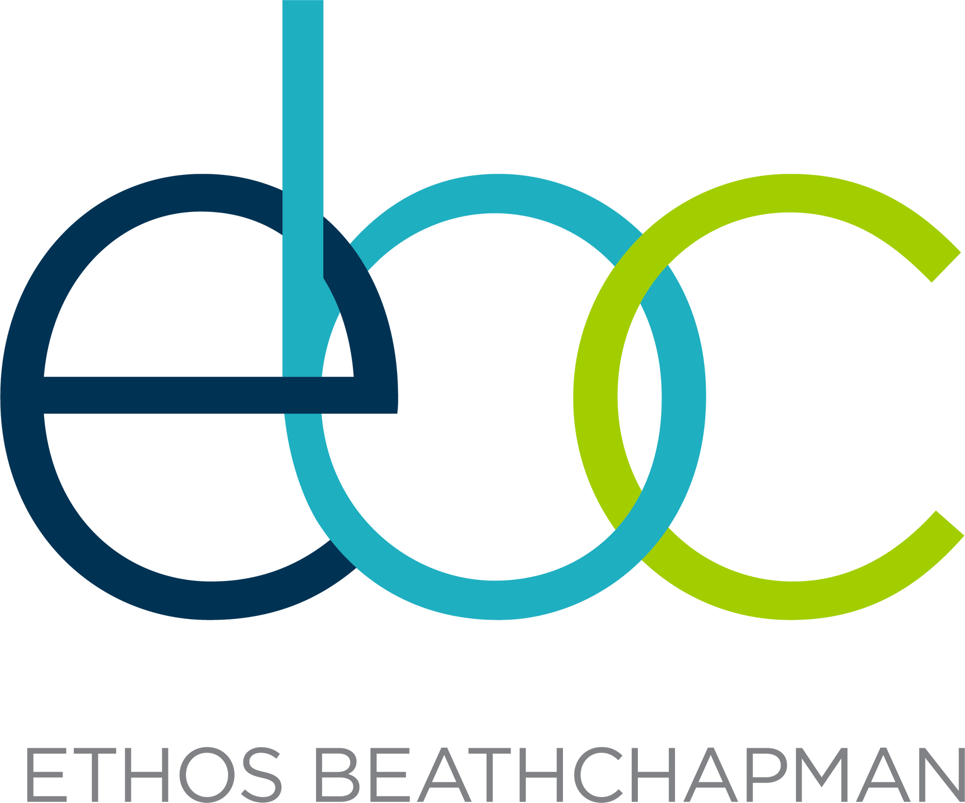 EBC logo: interlocking blue, teal, and green circles with