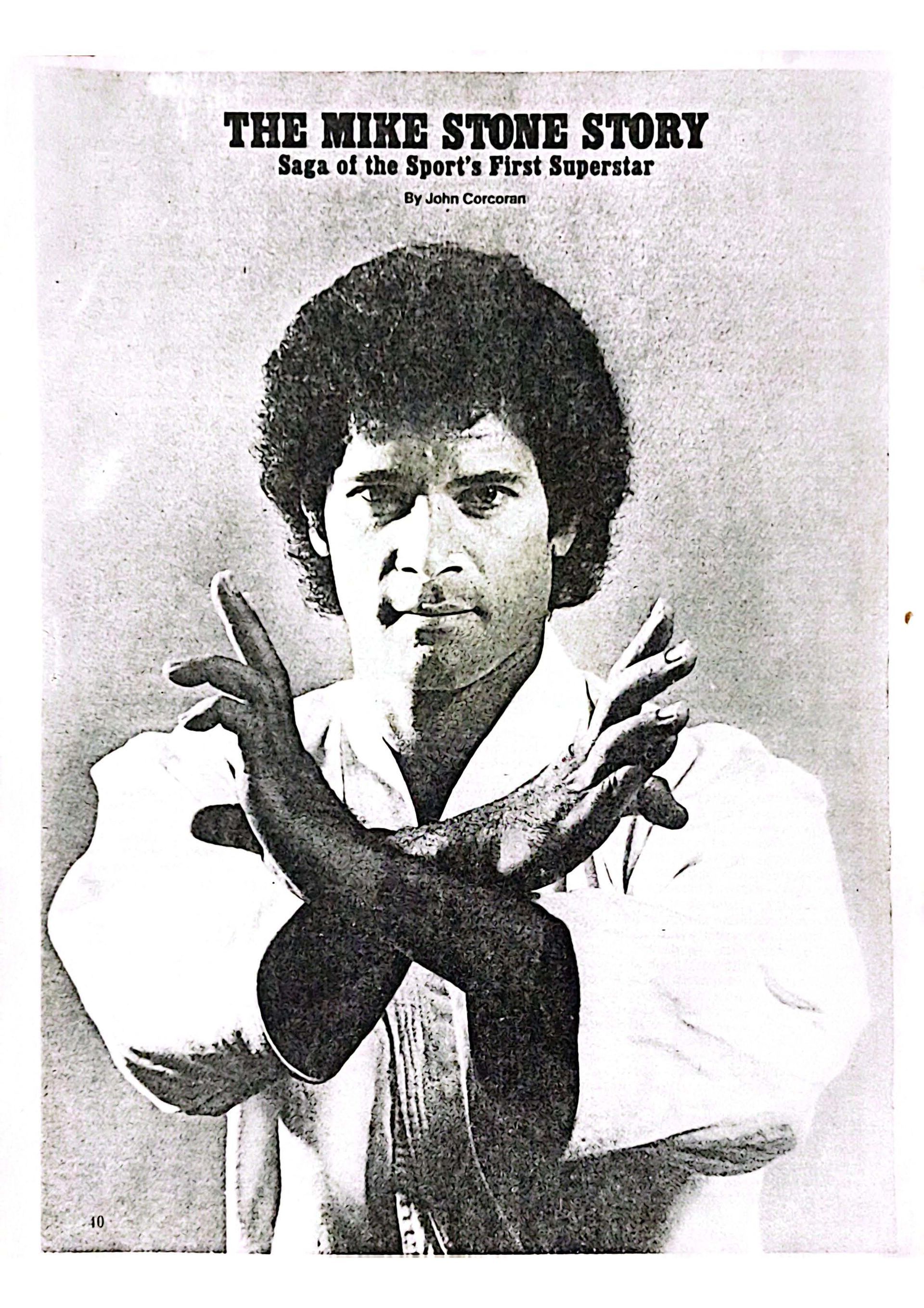 Man with dark curly hair crossing arms in front of him. Text at top: 