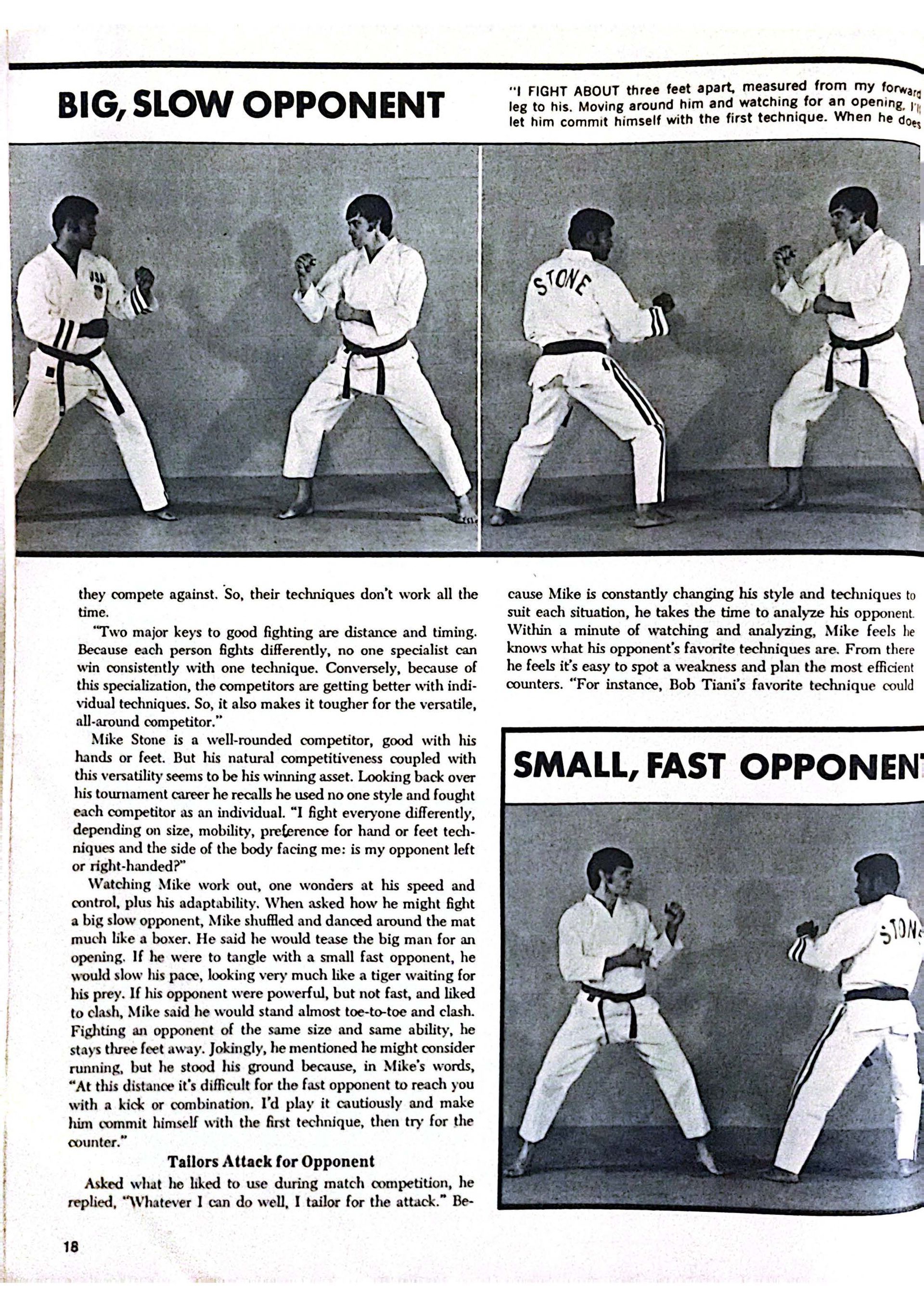 Black and white martial arts instructional. Demonstrations against a 