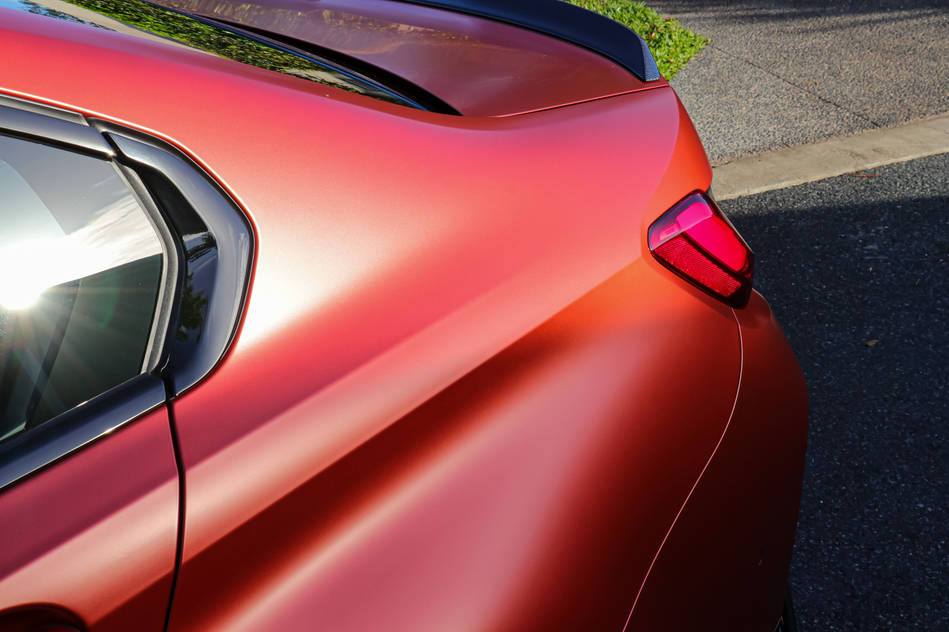 red car matte ppf