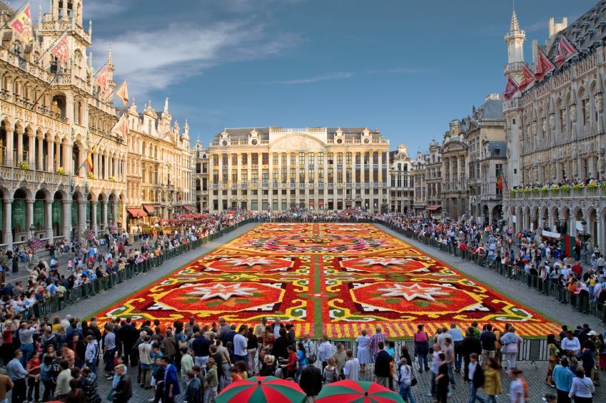 Central Square with flower carpet
