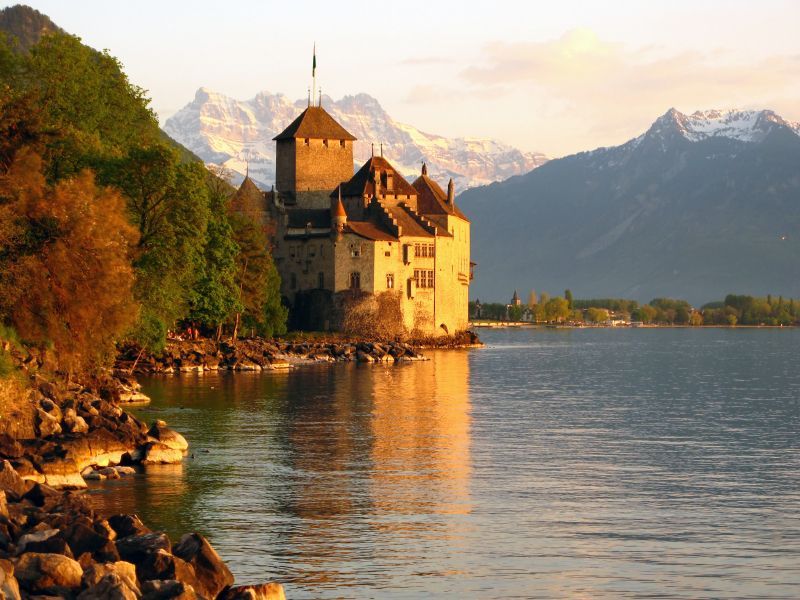 Chillon Castle of Lake Geneva