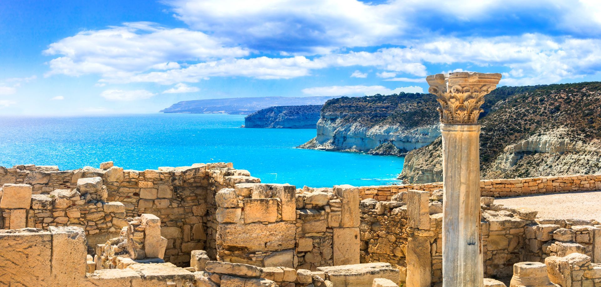 Columns of Kourion Temple Cyprus