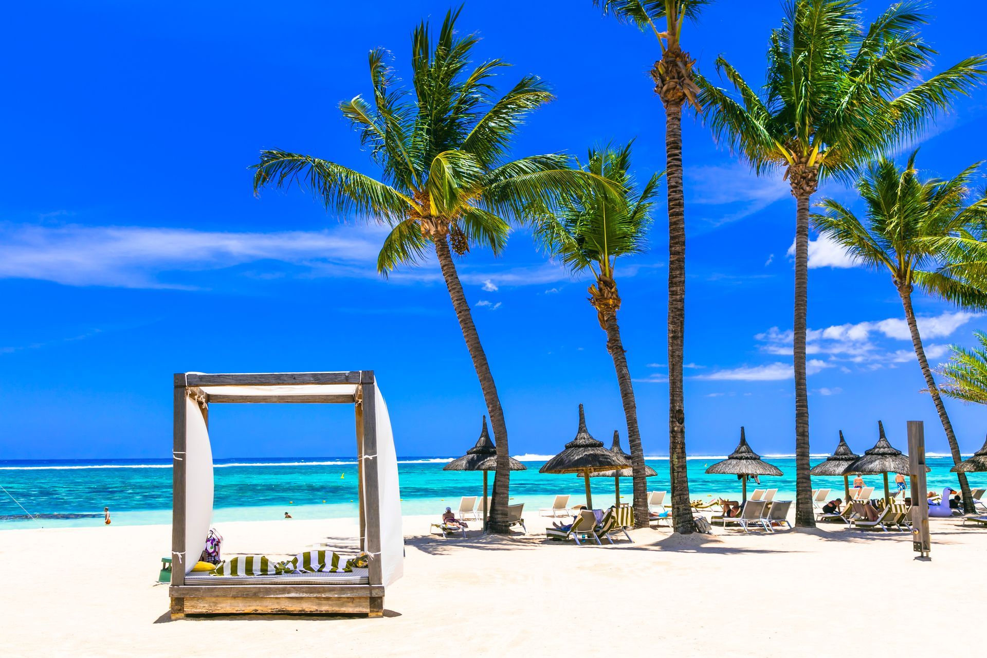White sandy beach, Mauritius