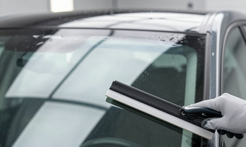 Ceramic window tint on sedan