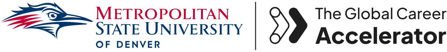 MSU Denver and The Global Career Accelerator logos