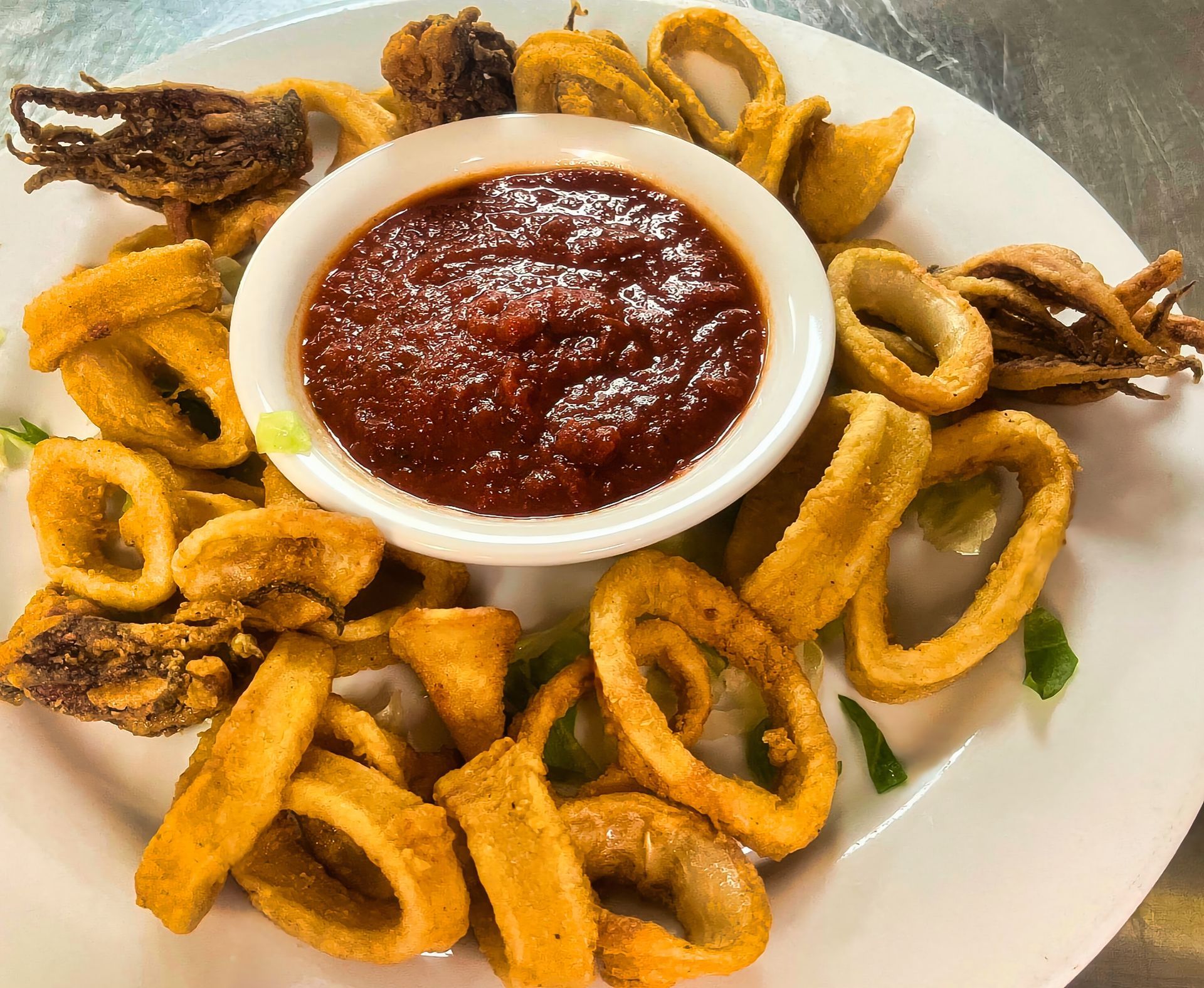 Calamari appetizer at Dockers North