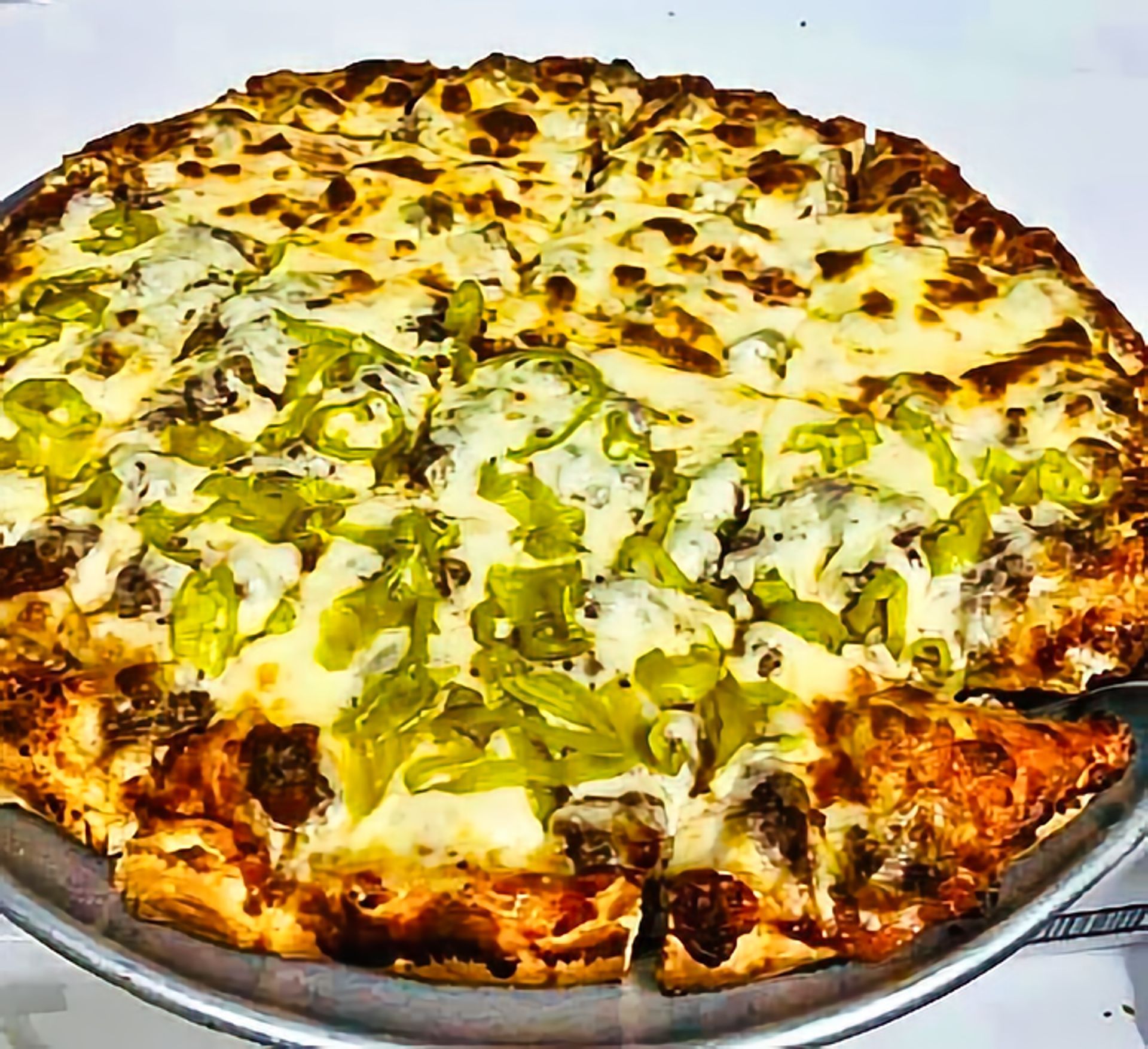 Sausage and banana pepper pizza at Dockers North