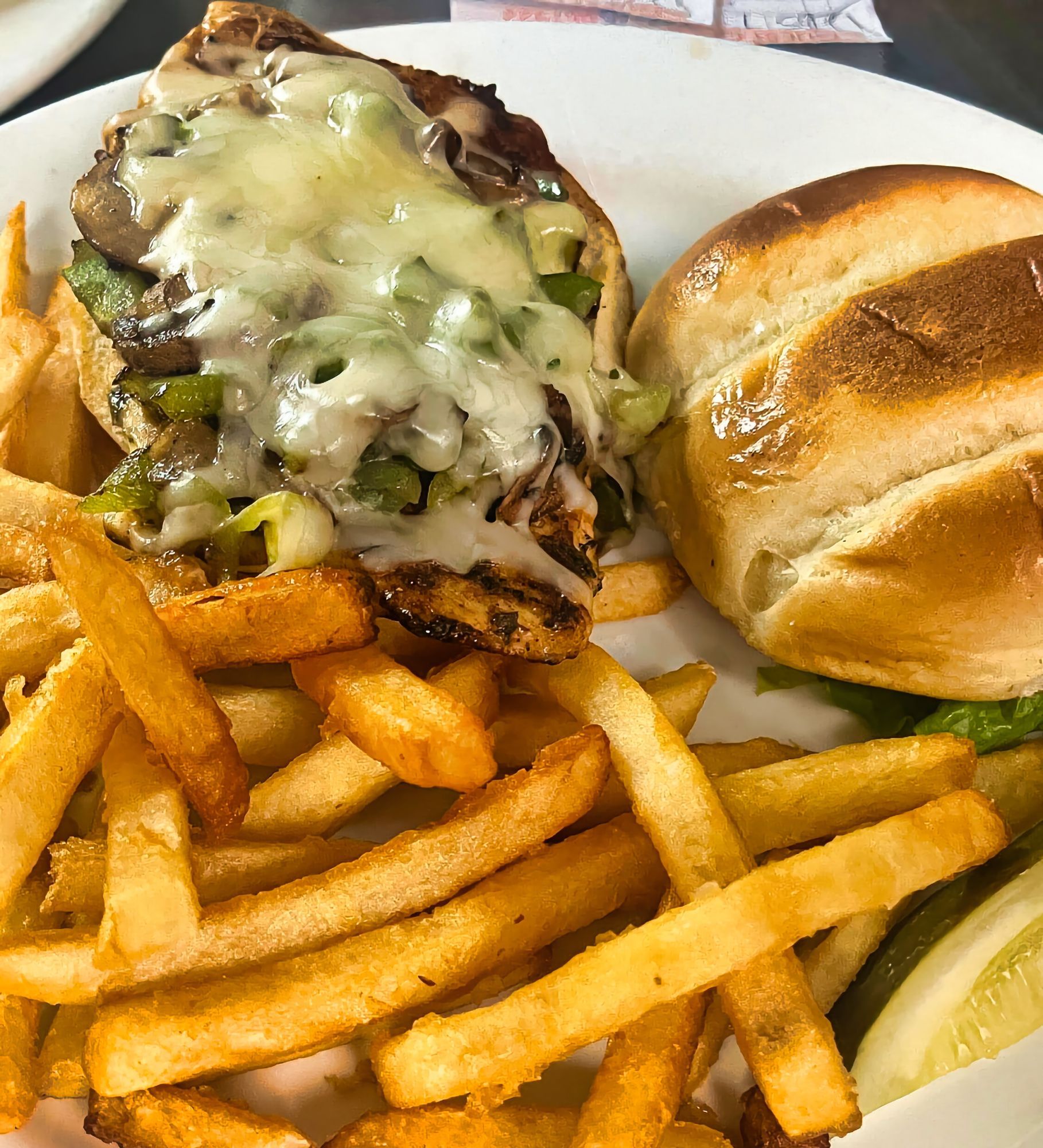 Mushroom chicken sandwich at Dockers North
