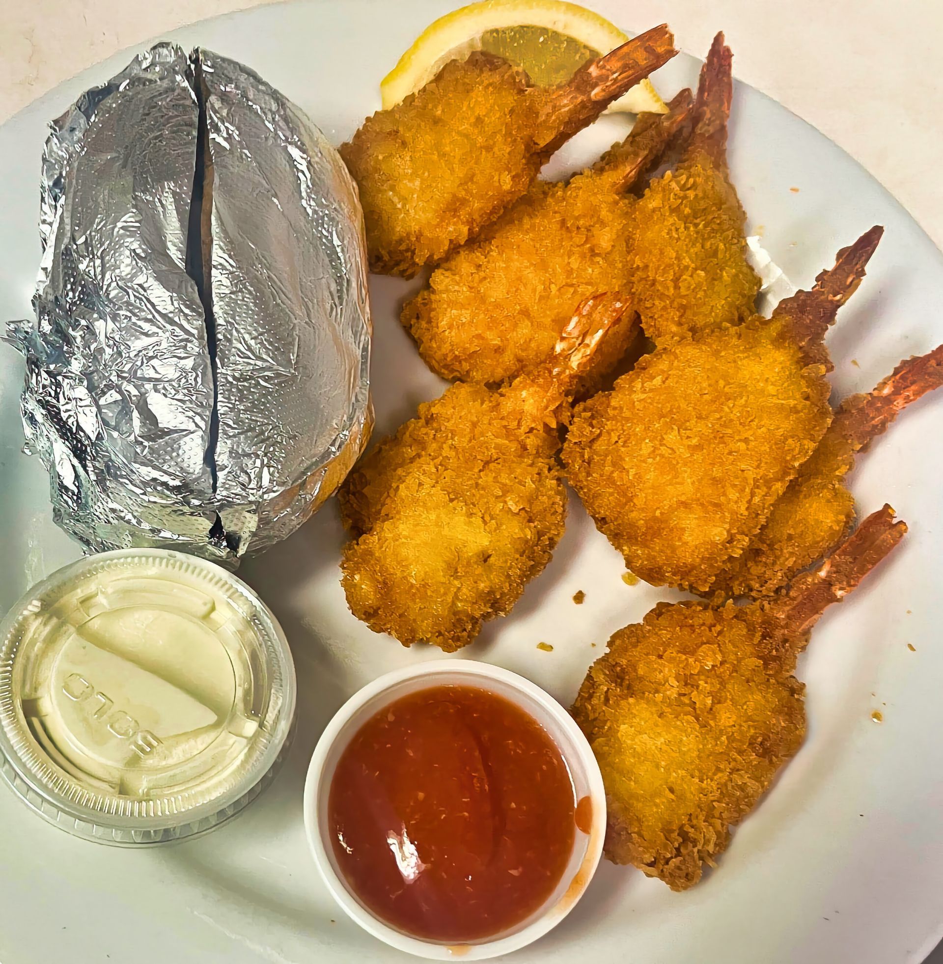 Butterfly shrimp at Dockers North