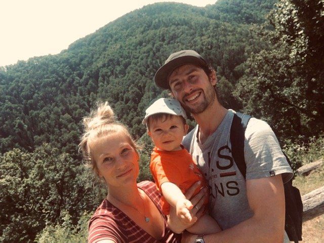 Familie Fugger beim Wandern