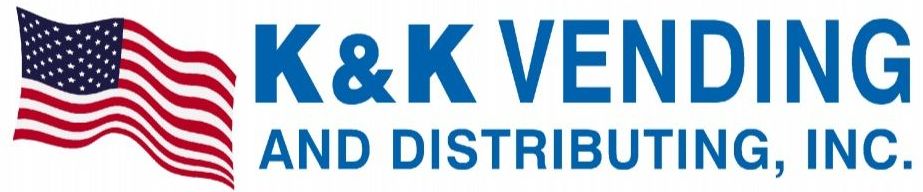 A logo for k & k vending and distributing inc.