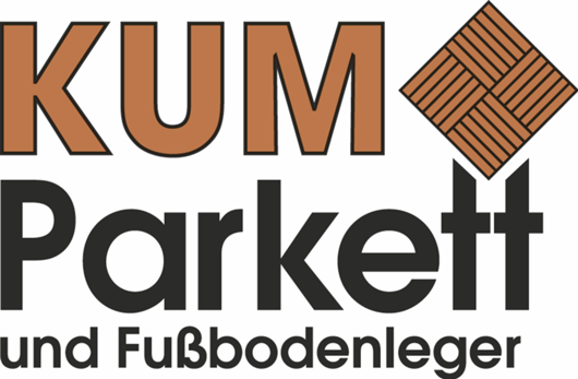 A logo for kum parkett and fußbodenleger