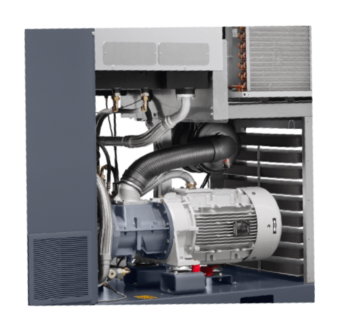 Industrial motor and piping inside a machine enclosure — Air & Lift Gear in Buderim, QLD