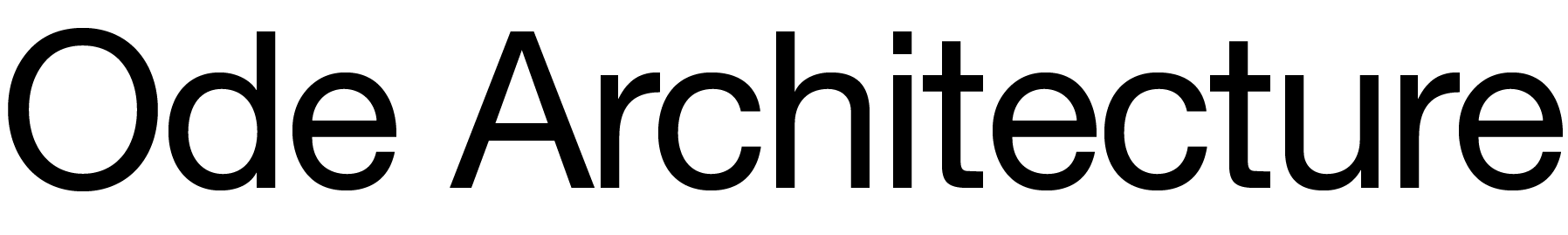 Ode Architecture logo in black text on a white background