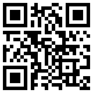 Ein schwarz-weißer QR-Code auf weißem Hintergrund