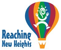 reaching new heights air balloon logo