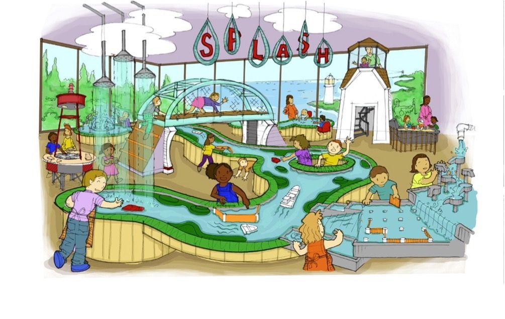 Splash Water Gallery Exhibit Rendering