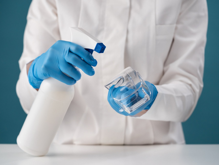 cleaning laboratory glasses