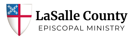 a red , white and blue cross on a white shield .