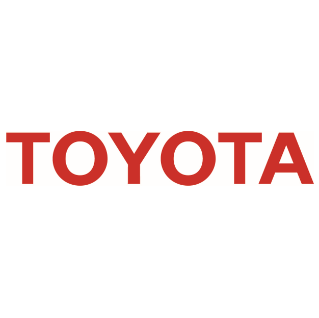 A red toyota logo on a white background