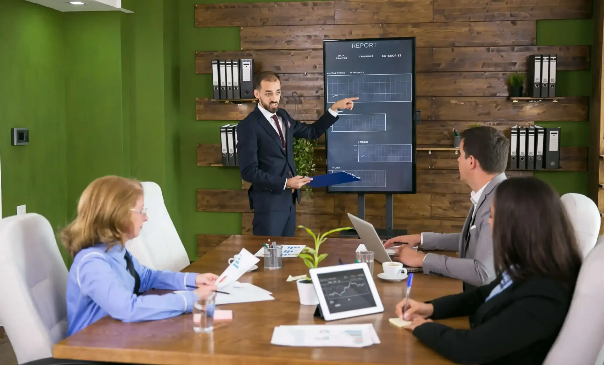 Conducting a business meeting