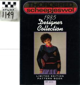 1985 Thorobred Scheepjeswol designer collection pattern book with model on the cover