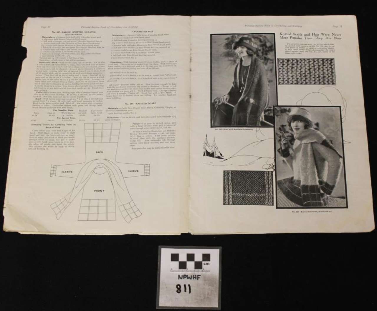 Open book with text, diagrams, and two black-and-white portrait photos on a dark background.