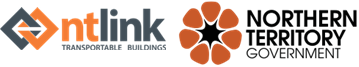 NT Link and Northern Territory Government logos side by side in orange, black, and white.