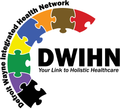 DWIHN logo with multicolored puzzle pieces and the text “Your Link to Holistic Healthcare”