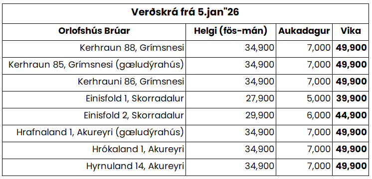 ORLOFSGÆÐI