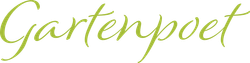 Logo Gartenpoet, grüner Schriftzug