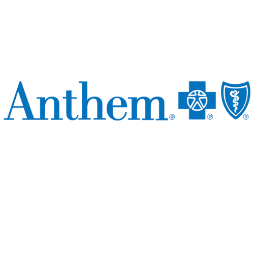 Anthem logo: blue text 