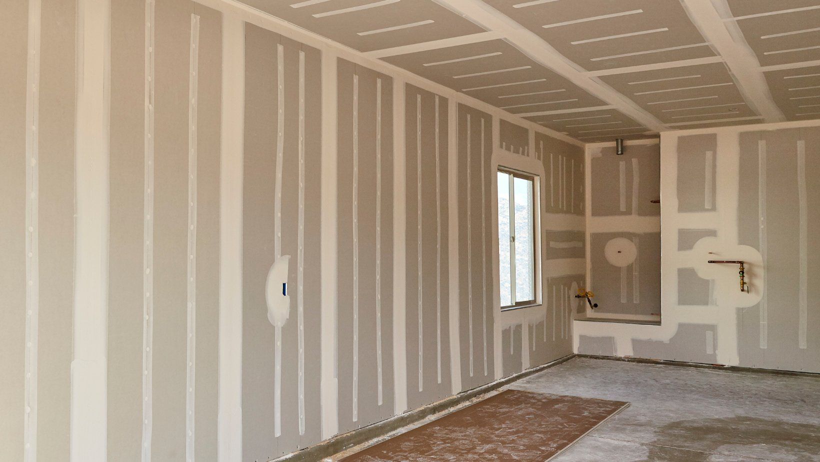 drywalled room