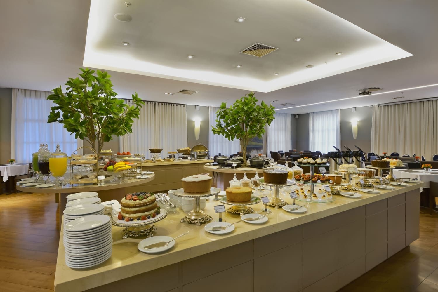 Buffet de café da manhã de Hotel.
