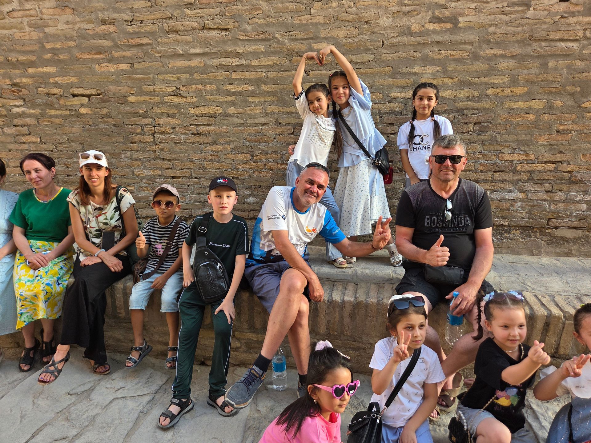 Photo with local in Uzbekistan