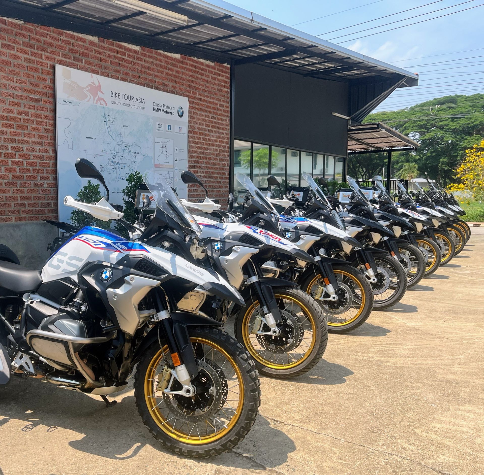 big bike BMW with view in asia