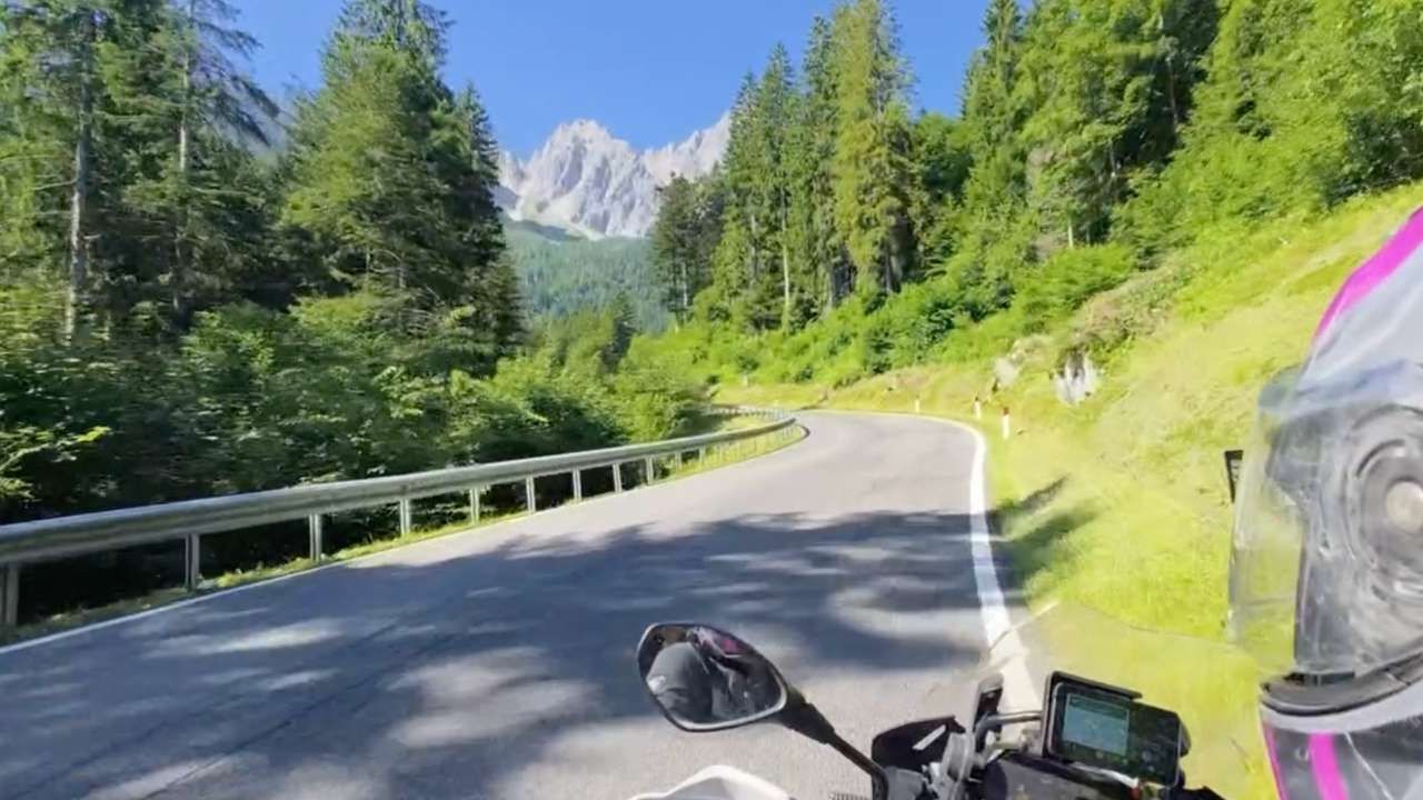 Daniel riding the bike in germany