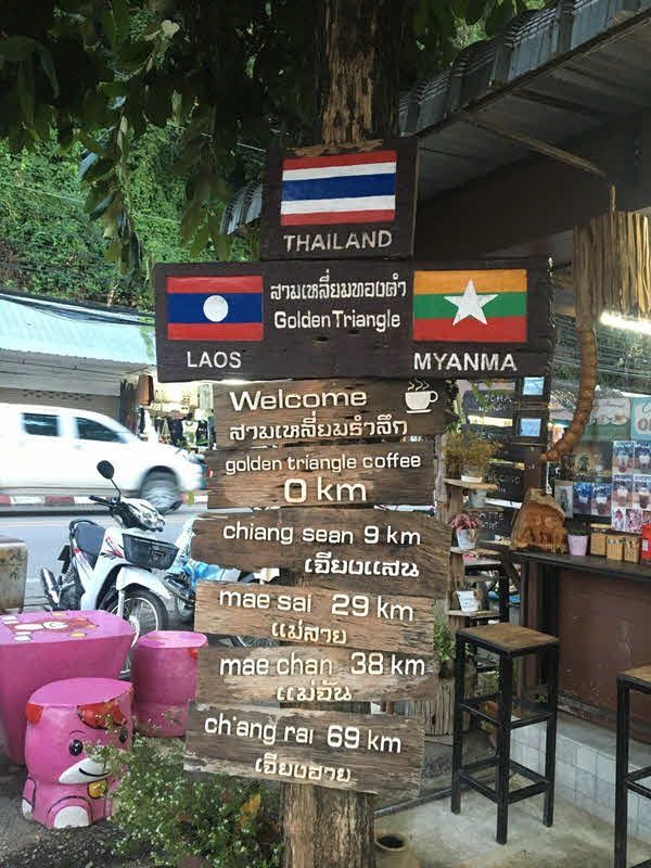 Chiang Rai to Thaton sign board