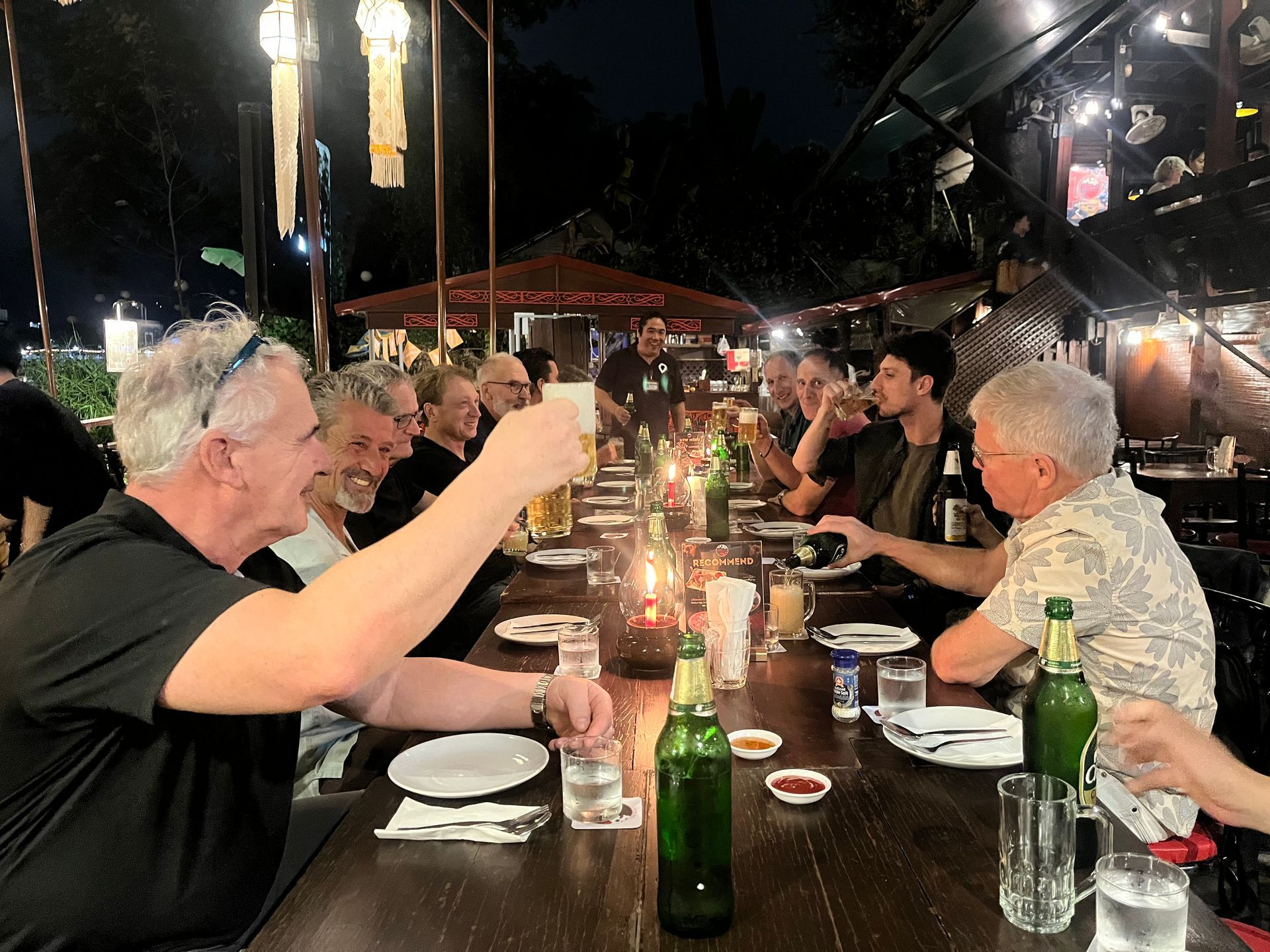 Bike Tour Asia guests welcome dinner at Chiang Mai