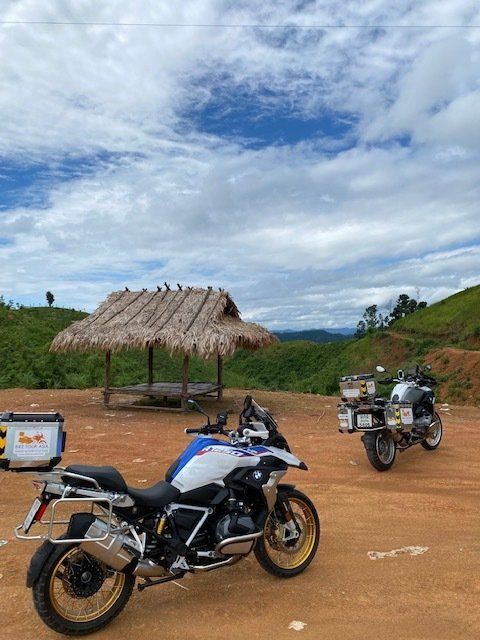 Bike tour asia bikes at view point in the north of thailand