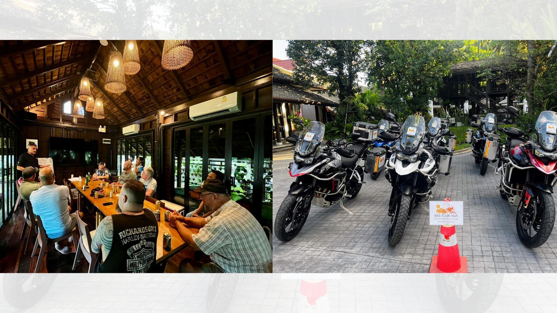 BTA's Tour Briefing at Hotel and Big Bike/motorcycle, for Northern Thailand Self Guided Tour