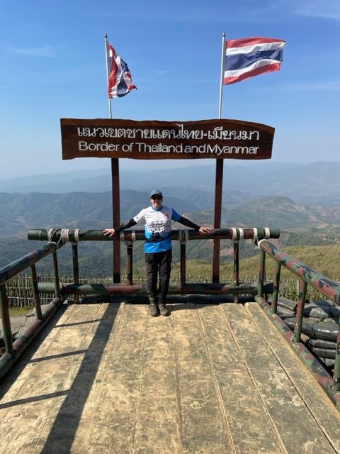 A man at the border of thailand and myanmar