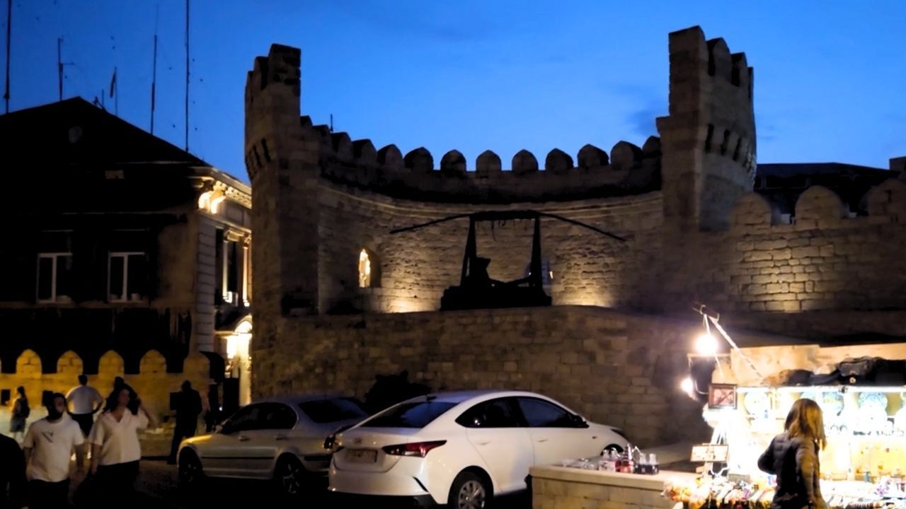 castle wall in aktau-baku
