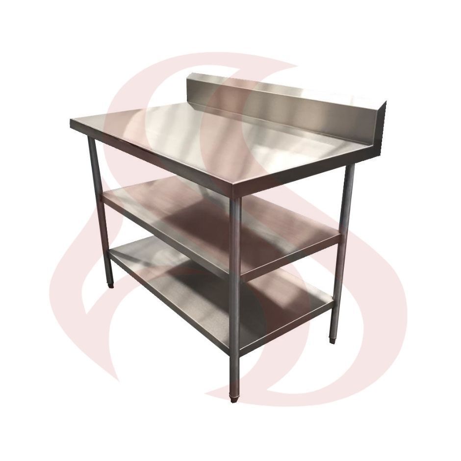 MESA A PAREDE CON DOBLE ENTREPAÑO