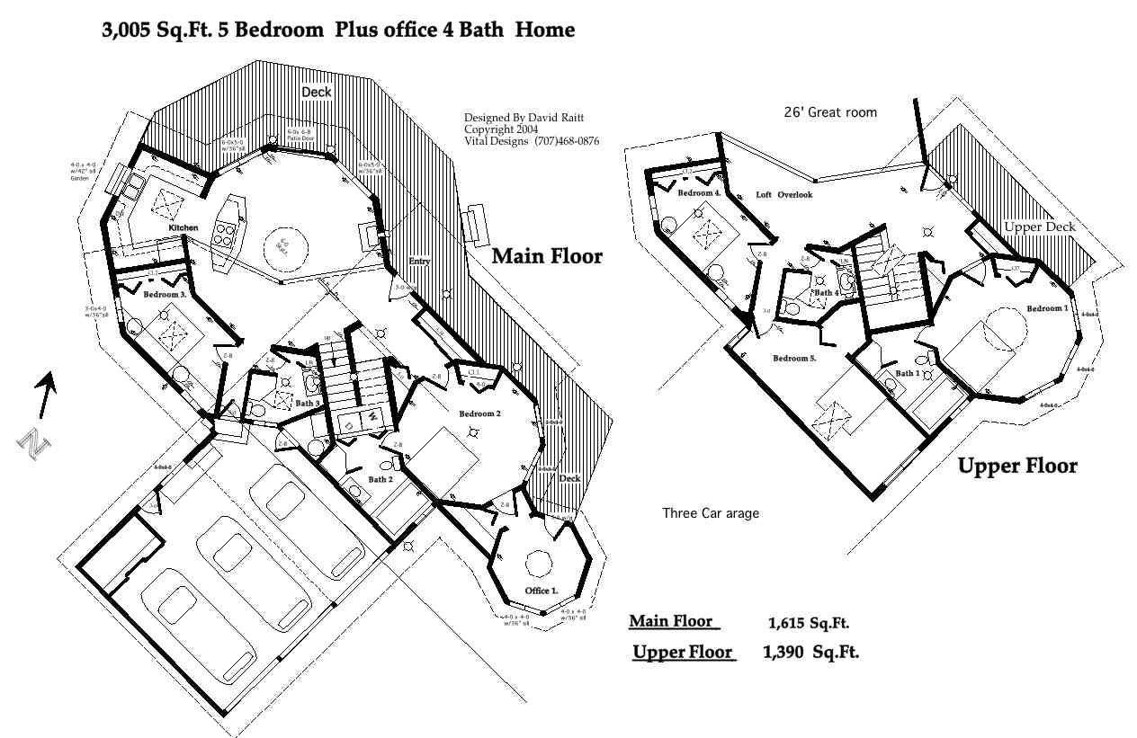 Floor plan showing main and lower levels with rooms labeled in a black-and-white architectural drawing